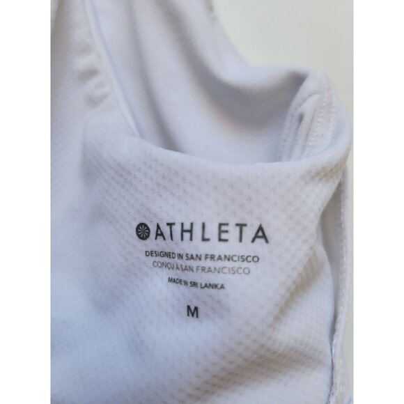 Athleta White Strappy Sport Bra Size M Workout Gym Yoga Active Wear Athletic - Picture 9 of 9